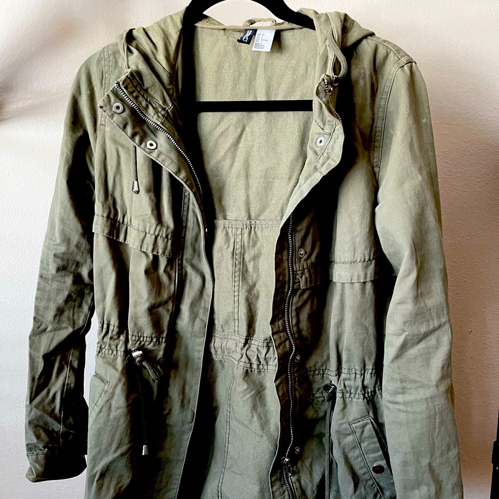 H&M green cargo jacket.